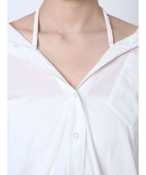 EMODA（エモダ）の「2WAYホルターオーバーシャツ（シャツ/ブラウス・レディース・ブラック/ホワイト/ブルー・FREE）」の16枚目の写真