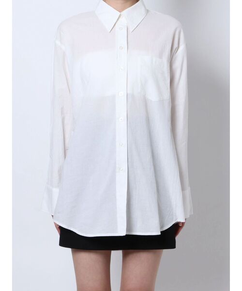 EMODA（エモダ）の「2WAYホルターオーバーシャツ（シャツ/ブラウス・レディース・ブラック/ホワイト/ブルー・FREE）」の19枚目の写真