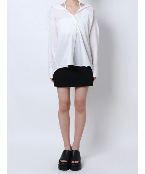 EMODA（エモダ）の「2WAYホルターオーバーシャツ（シャツ/ブラウス・レディース・ブラック/ホワイト/ブルー・FREE）」の20枚目の写真