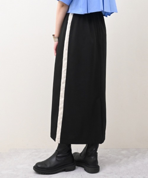 STYLEBLOCK(スタイルブロック)の「ツイルサイドラインタイトスカート(スカート・レディース・ブルー/ブラック/ライトベージュ・M)」の7枚目の写真