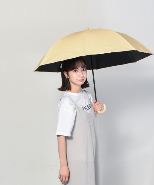 Waterfront（ウォーターフロント）の「【最高水準の日傘】COKAGE+ 木の手元　２WAY（折りたたみ傘・レディース・オレンジ系その他/ホワイト系その他/ベージュ系その他/パープル系その他/ブルー系その他/グリーン系その他/ベージュ/グリーン/ラベンダー/ブルー/ホワイト/オレンジ/ライラック/セージグリーン/パープル系/ネイビー×ホワイト/ネイビー/グリーン系・FREE）」の17枚目の写真