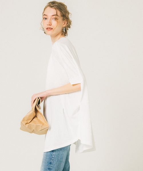 coca（coca）（コカ）の「ドルマンスリーブビックチュニック（チュニック・レディース・ホワイト/ブラック・M/L）」の3枚目の写真