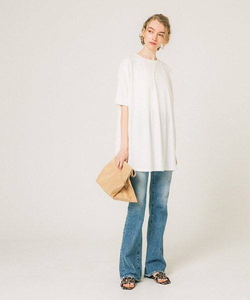 coca（coca）（コカ）の「ドルマンスリーブビックチュニック（チュニック・レディース・ホワイト/ブラック・M/L）」の8枚目の写真