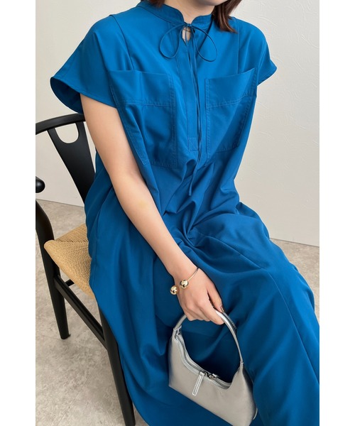 palm RICHE（ポームリシュ）の「スパンブロードAラインワンピース（ワンピース・レディース・テラコッタ/ブラック/ブルー・M）」の3枚目の写真
