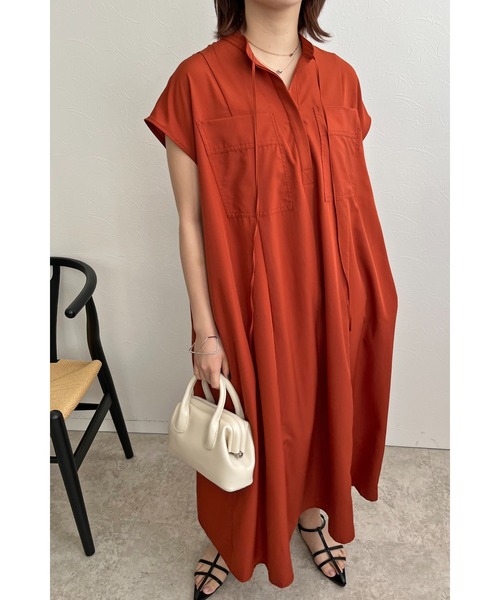 palm RICHE（ポームリシュ）の「スパンブロードAラインワンピース（ワンピース・レディース・テラコッタ/ブラック/ブルー・M）」の2枚目の写真