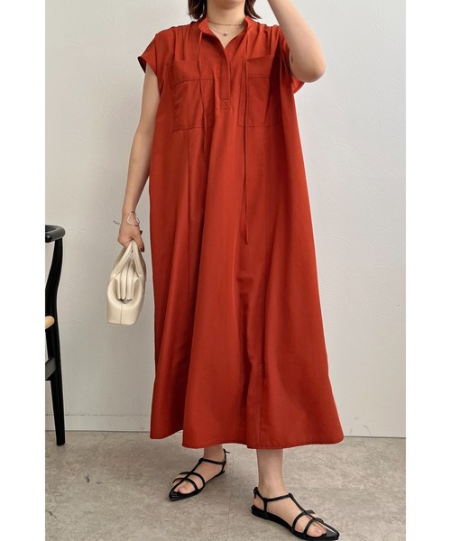 palm RICHE（ポームリシュ）の「スパンブロードAラインワンピース（ワンピース・レディース・テラコッタ/ブラック/ブルー・M）」の14枚目の写真