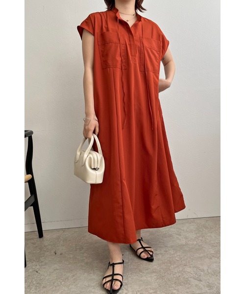 palm RICHE（ポームリシュ）の「スパンブロードAラインワンピース（ワンピース・レディース・テラコッタ/ブラック/ブルー・M）」の15枚目の写真
