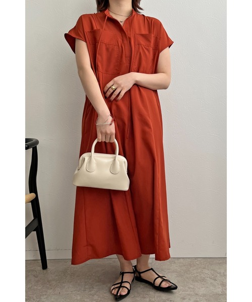 palm RICHE（ポームリシュ）の「スパンブロードAラインワンピース（ワンピース・レディース・テラコッタ/ブラック/ブルー・M）」の17枚目の写真