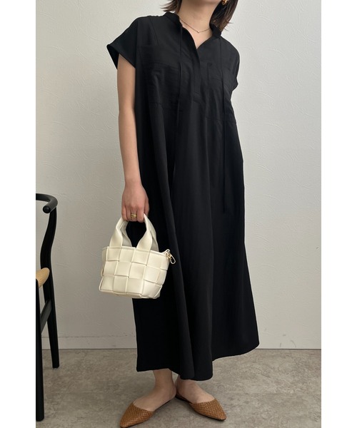 palm RICHE（ポームリシュ）の「スパンブロードAラインワンピース（ワンピース・レディース・テラコッタ/ブラック/ブルー・M）」の19枚目の写真