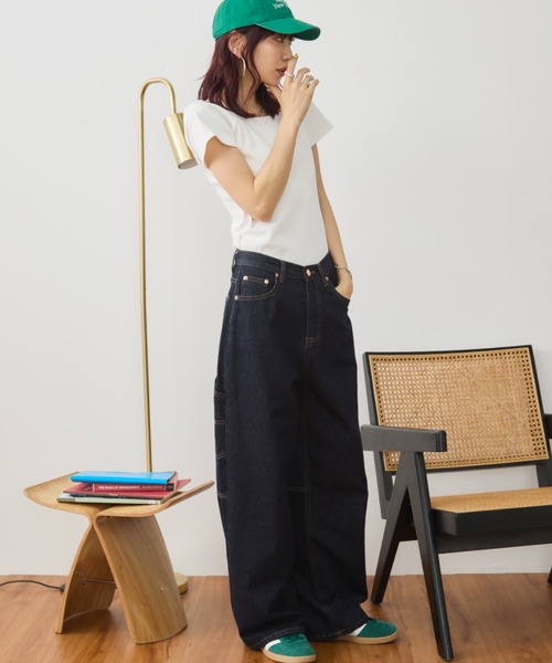 Auntie Rosa Holiday（アンティローザホリデー）の「カップ付きバックオープンリブTEE / SS（Tシャツ/カットソー・レディース・ブラック/オフホワイト/ブラウン/オレンジ/チャコールグレー/グリーン・FREE）」の7枚目の写真