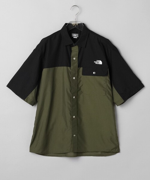THE NORTH FACE ブラックシャツ XLヌプシ　NR22331 THE NORTH FACE S/S Nuptse Shirt NR22331 ショートスリーブ