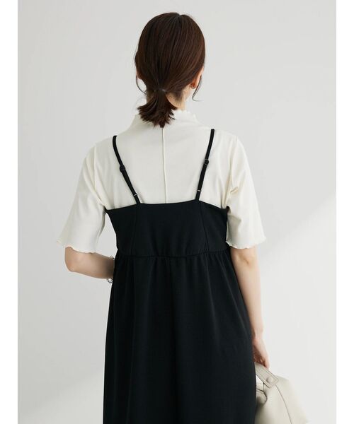 Green　Parks（グリーンパークス）の「メローリブ5分袖カットプルオーバー（Tシャツ/カットソー・レディース・ベージュ/サックスブルー/ホワイト系その他2/ダークネイビー・FREE）」の20枚目の写真