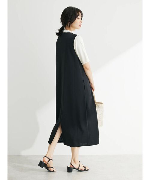 Green　Parks（グリーンパークス）の「メローリブ5分袖カットプルオーバー（Tシャツ/カットソー・レディース・ベージュ/サックスブルー/ホワイト系その他2/ダークネイビー・FREE）」の19枚目の写真