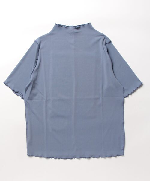 Green　Parks（グリーンパークス）の「メローリブ5分袖カットプルオーバー（Tシャツ/カットソー・レディース・ベージュ/サックスブルー/ホワイト系その他2/ダークネイビー・FREE）」の12枚目の写真