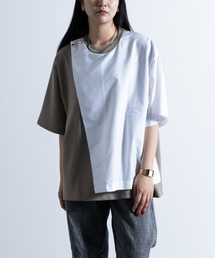 NYLAUS | ストレッチアムンゼン フラシデザイン ショートスリーブ ビッグTシャツ(Tシャツ/カットソー)