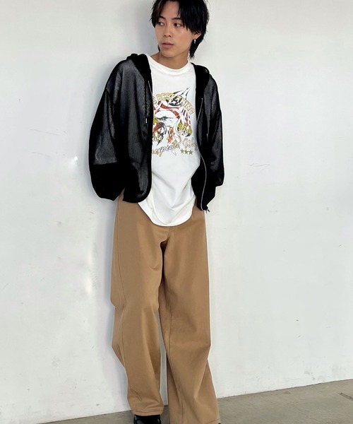 PBLIM（ページボーイリム）の「PBLIM/メッシュニットパーカー（ニット/セーター・レディース・ライトベージュ/ブルー/ブラック・FREE）」の20枚目の写真