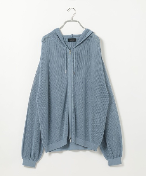 PBLIM（ページボーイリム）の「PBLIM/メッシュニットパーカー（ニット/セーター・レディース・ライトベージュ/ブルー/ブラック・FREE）」の22枚目の写真
