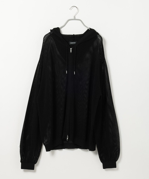 PBLIM（ページボーイリム）の「PBLIM/メッシュニットパーカー（ニット/セーター・レディース・ライトベージュ/ブルー/ブラック・FREE）」の6枚目の写真