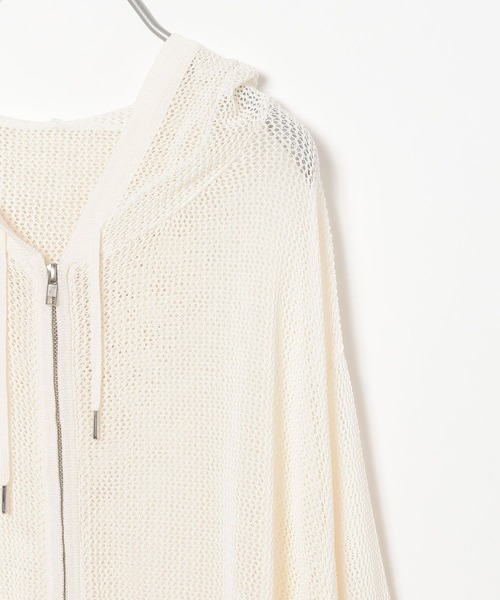 PBLIM（ページボーイリム）の「PBLIM/メッシュニットパーカー（ニット/セーター・レディース・ライトベージュ/ブルー/ブラック・FREE）」の19枚目の写真