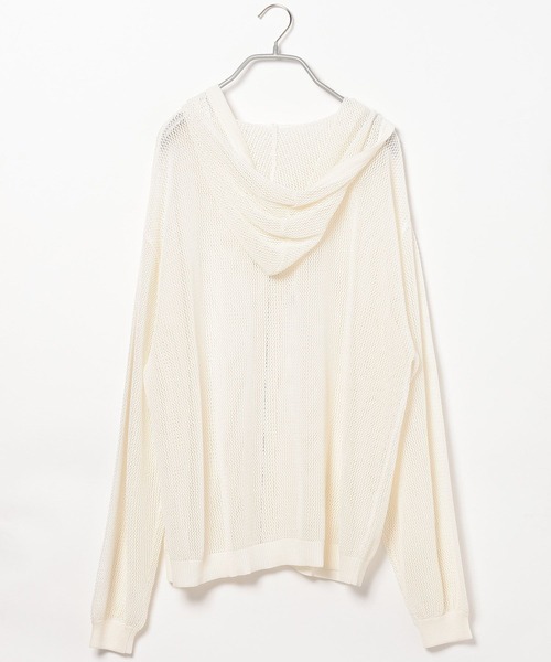 PBLIM（ページボーイリム）の「PBLIM/メッシュニットパーカー（ニット/セーター・レディース・ライトベージュ/ブルー/ブラック・FREE）」の15枚目の写真