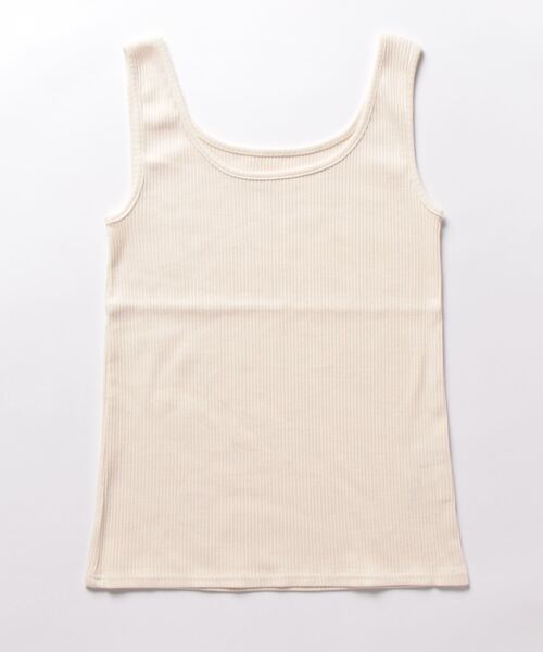 N.（N. Natural Beauty Basic）（エヌエヌナチュラルビューティーベーシック）の「三角テレコタンクトップ（タンクトップ・レディース・ブラック/ホワイト/ベージュ・MEDIUM）」の10枚目の写真