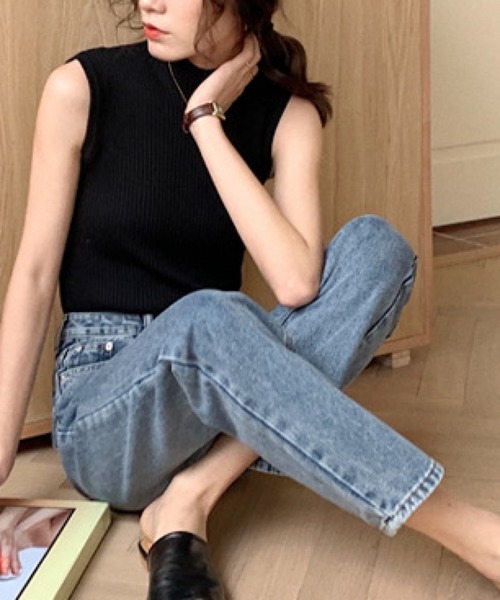 TONE SELECT GOODS（トーンセレクトグッズ）の「urbanfemine./ノースリーブニット U7037（ニット/セーター・レディース・ベージュ/ブラック/グリーン/グレー/ホワイト/イエロー・FREE）」の19枚目の写真