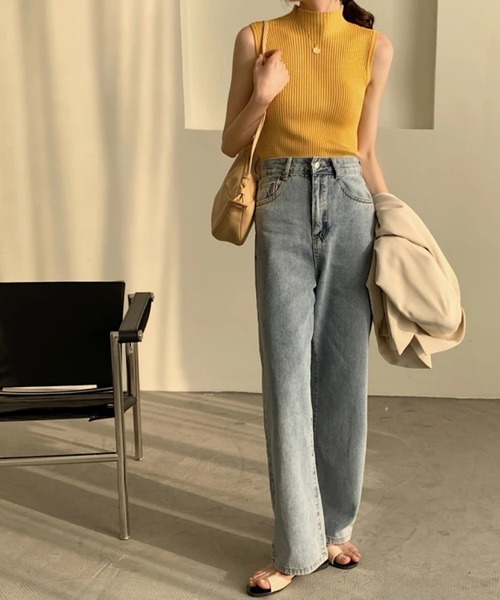 TONE SELECT GOODS（トーンセレクトグッズ）の「urbanfemine./ノースリーブニット U7037（ニット/セーター・レディース・ベージュ/ブラック/グリーン/グレー/ホワイト/イエロー・FREE）」の21枚目の写真
