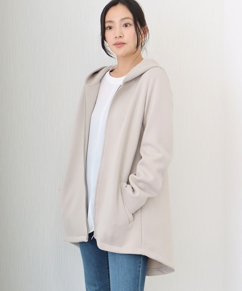 libelle more（リベル モア）の「ダンボールポンチBACKフレアーパーカーブルゾン（ブルゾン・レディース・チャコールグレー/グレイッシュベージュ/ブラック/モカ・M/L）」の5枚目の写真