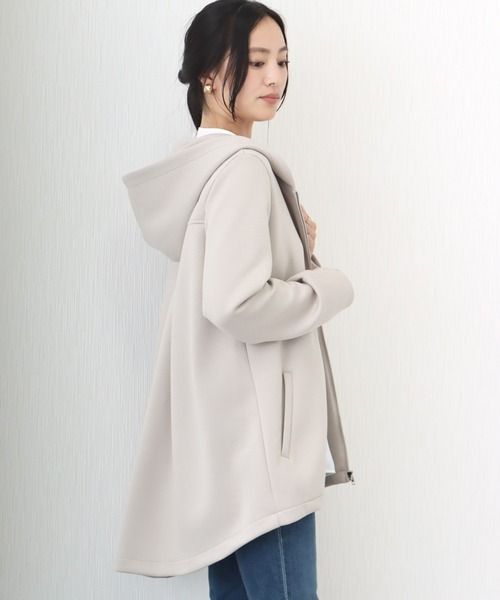 libelle more（リベル モア）の「ダンボールポンチBACKフレアーパーカーブルゾン（ブルゾン・レディース・チャコールグレー/グレイッシュベージュ/ブラック/モカ・M/L）」の8枚目の写真