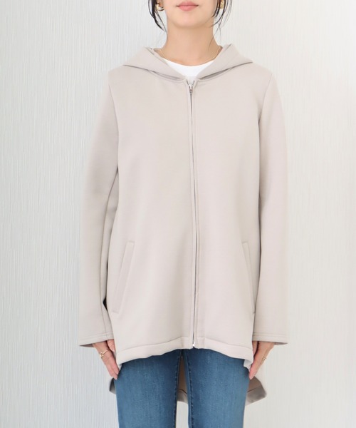 libelle more（リベル モア）の「ダンボールポンチBACKフレアーパーカーブルゾン（ブルゾン・レディース・チャコールグレー/グレイッシュベージュ/ブラック/モカ・M/L）」の12枚目の写真