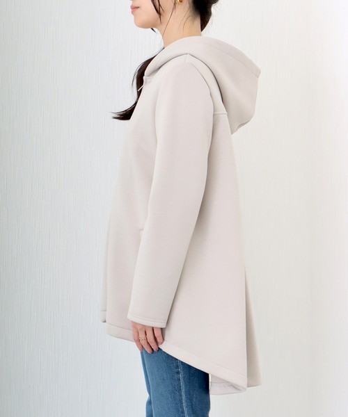 libelle more（リベル モア）の「ダンボールポンチBACKフレアーパーカーブルゾン（ブルゾン・レディース・チャコールグレー/グレイッシュベージュ/ブラック/モカ・M/L）」の14枚目の写真