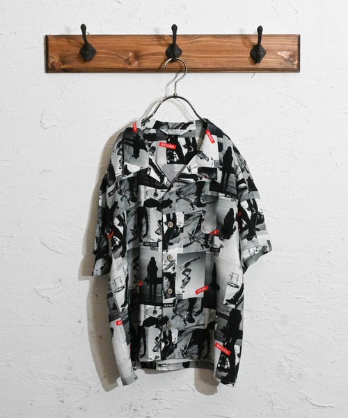 Anytime Songs（エニータイムソングス）の「アロハBIGシャツ（シャツ/ブラウス・キッズ・ホワイト系その他3/ネイビー系/ホワイト系その他2/ホワイト系その他4/ホワイト系その他5/ネイビー/ホワイト系その他/ブラック系その他3/ブラック/ブラック系その他2/ブラック系その他/オフホワイト・140/150/160）」の8枚目の写真