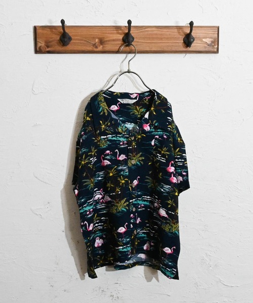 Anytime Songs（エニータイムソングス）の「アロハBIGシャツ（シャツ/ブラウス・キッズ・ホワイト系その他3/ネイビー系/ホワイト系その他2/ホワイト系その他4/ホワイト系その他5/ネイビー/ホワイト系その他/ブラック系その他3/ブラック/ブラック系その他2/ブラック系その他/オフホワイト・140/150/160）」の11枚目の写真