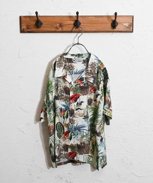 Anytime Songs（エニータイムソングス）の「アロハBIGシャツ（シャツ/ブラウス・キッズ・ホワイト系その他3/ネイビー系/ホワイト系その他2/ホワイト系その他4/ホワイト系その他5/ネイビー/ホワイト系その他/ブラック系その他3/ブラック/ブラック系その他2/ブラック系その他/オフホワイト・140/150/160）」の2枚目の写真