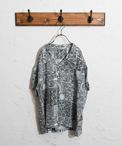 Anytime Songs（エニータイムソングス）の「アロハBIGシャツ（シャツ/ブラウス・キッズ・ホワイト系その他3/ネイビー系/ホワイト系その他2/ホワイト系その他4/ホワイト系その他5/ネイビー/ホワイト系その他/ブラック系その他3/ブラック/ブラック系その他2/ブラック系その他/オフホワイト・140/150/160）」の6枚目の写真