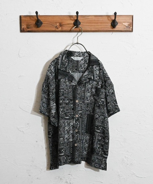 Anytime Songs（エニータイムソングス）の「アロハBIGシャツ（シャツ/ブラウス・キッズ・ホワイト系その他3/ネイビー系/ホワイト系その他2/ホワイト系その他4/ホワイト系その他5/ネイビー/ホワイト系その他/ブラック系その他3/ブラック/ブラック系その他2/ブラック系その他/オフホワイト・140/150/160）」の9枚目の写真