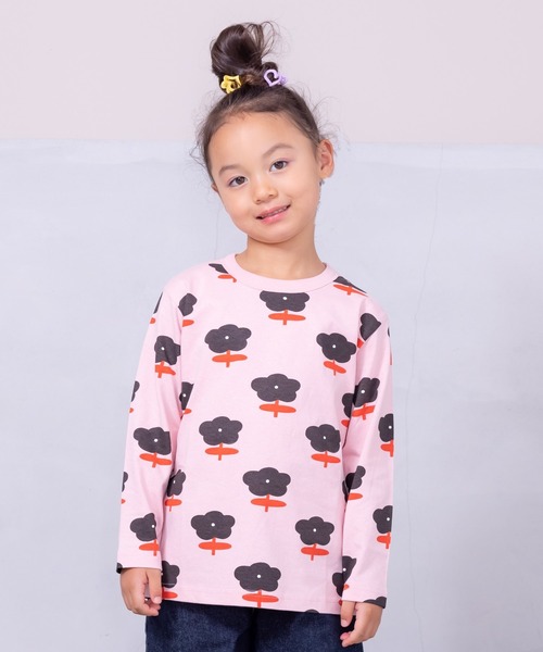 HOGAN RANCH WEAR（ホーガンランチウエア）の「ソウガラナガソデTシャツ（70～140cm）（Tシャツ/カットソー・キッズ・オフホワイト/ブルー/クリーム/マルチ/ブラック/ライトグリーン/グリーン/ピンク/ベージュ/オレンジ・70/80/90/95/100/110/120/130/140）」の8枚目の写真