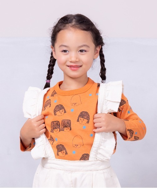 HOGAN RANCH WEAR（ホーガンランチウエア）の「ソウガラナガソデTシャツ（70～140cm）（Tシャツ/カットソー・キッズ・オフホワイト/ブルー/クリーム/マルチ/ブラック/ライトグリーン/グリーン/ピンク/ベージュ/オレンジ・70/80/90/95/100/110/120/130/140）」の9枚目の写真