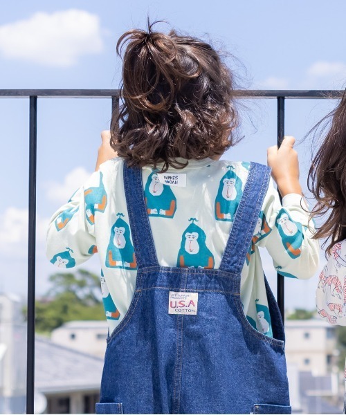 HOGAN RANCH WEAR（ホーガンランチウエア）の「ソウガラナガソデTシャツ（70～140cm）（Tシャツ/カットソー・キッズ・オフホワイト/ブルー/クリーム/マルチ/ブラック/ライトグリーン/グリーン/ピンク/ベージュ/オレンジ・70/80/90/95/100/110/120/130/140）」の6枚目の写真