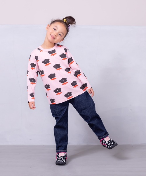 HOGAN RANCH WEAR（ホーガンランチウエア）の「ソウガラナガソデTシャツ（70～140cm）（Tシャツ/カットソー・キッズ・オフホワイト/ブルー/クリーム/マルチ/ブラック/ライトグリーン/グリーン/ピンク/ベージュ/オレンジ・70/80/90/95/100/110/120/130/140）」の20枚目の写真