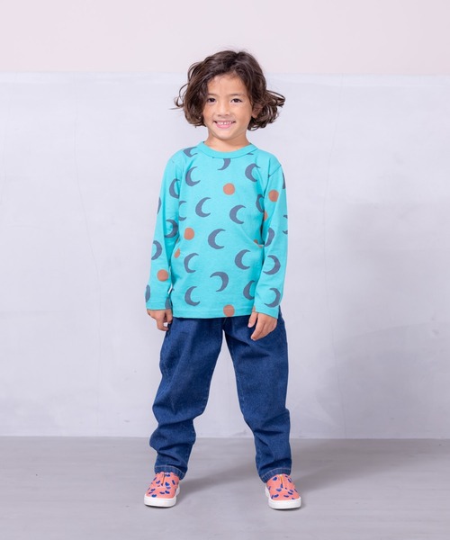 HOGAN RANCH WEAR（ホーガンランチウエア）の「ソウガラナガソデTシャツ（70～140cm）（Tシャツ/カットソー・キッズ・オフホワイト/ブルー/クリーム/マルチ/ブラック/ライトグリーン/グリーン/ピンク/ベージュ/オレンジ・70/80/90/95/100/110/120/130/140）」の18枚目の写真