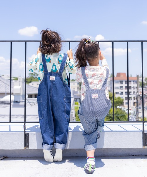 HOGAN RANCH WEAR（ホーガンランチウエア）の「ソウガラナガソデTシャツ（70～140cm）（Tシャツ/カットソー・キッズ・オフホワイト/ブルー/クリーム/マルチ/ブラック/ライトグリーン/グリーン/ピンク/ベージュ/オレンジ・70/80/90/95/100/110/120/130/140）」の14枚目の写真