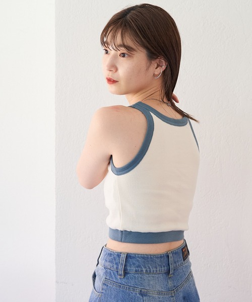 MILLER（ミラー）の「【Miller別注】カップ付きアメスリタンク（タンクトップ・レディース・アイボリー/ブルー/イエロー/ネイビー・FREE）」の19枚目の写真