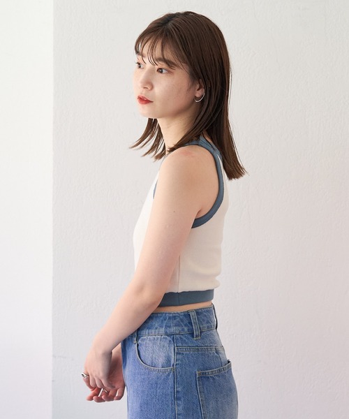 MILLER（ミラー）の「【Miller別注】カップ付きアメスリタンク（タンクトップ・レディース・アイボリー/ブルー/イエロー/ネイビー・FREE）」の12枚目の写真