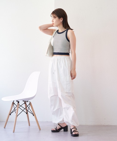 MILLER（ミラー）の「【Miller別注】カップ付きアメスリタンク（タンクトップ・レディース・アイボリー/ブルー/イエロー/ネイビー・FREE）」の9枚目の写真