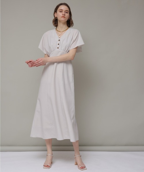 CADUNE(カデュネ)の「ポプリンマーメイドワンピース(ワンピース・レディース・ブラック/ベージュ系その他・36/38)」の7枚目の写真