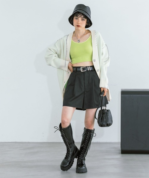 PAGEBOY（ページボーイ）の「Wフェイスハンドステッチカーディガン（カーディガン/ボレロ・レディース・モカ/オレンジ系/オフホワイト/ブラック/ターコイズブルー/オレンジ系その他・FREE）」の13枚目の写真