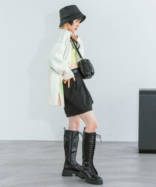 PAGEBOY（ページボーイ）の「Wフェイスハンドステッチカーディガン（カーディガン/ボレロ・レディース・モカ/オレンジ系/オフホワイト/ブラック/ターコイズブルー/オレンジ系その他・FREE）」の14枚目の写真