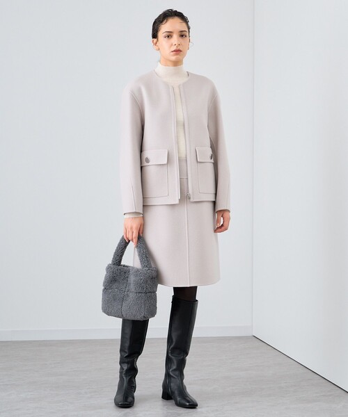 ANAYI（アナイ）の「ボアミニハンドバッグ（ハンドバッグ・レディース・チャコールグレー/キャメル・FREE）」の19枚目の写真