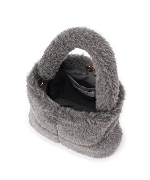 ANAYI（アナイ）の「ボアミニハンドバッグ（ハンドバッグ・レディース・チャコールグレー/キャメル・FREE）」の21枚目の写真